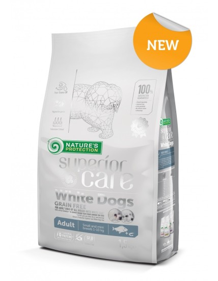 NATURE'S PROTECTION WHITE DOGS PESCE BIANCO ADULT LARGE 10 KG.